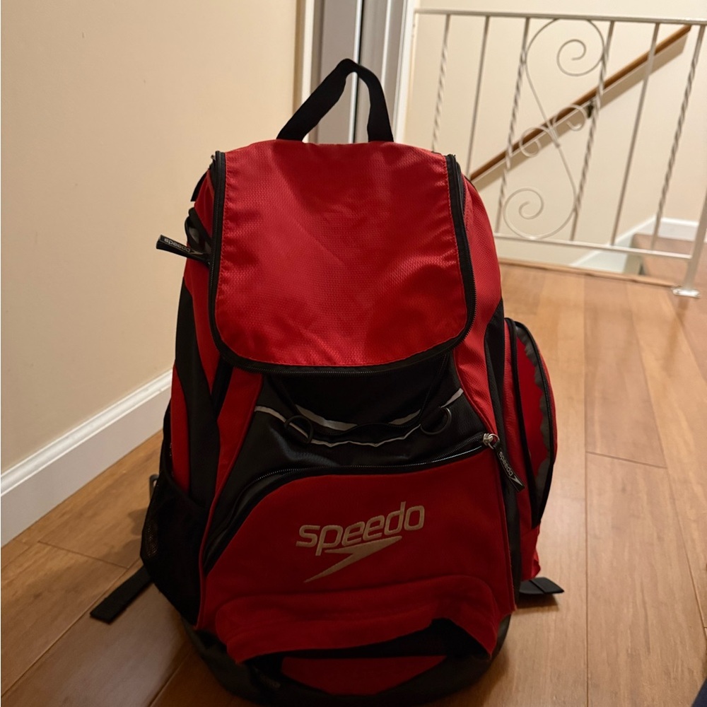 Speedo Red and Black Teamster Backpack 35L